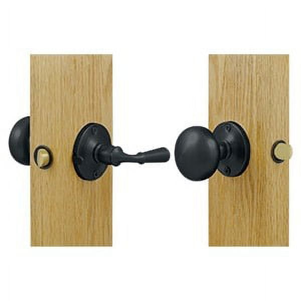 Deltana SDL980U19 Storm Door Latch; Round; Tubular Lock; Black Finish