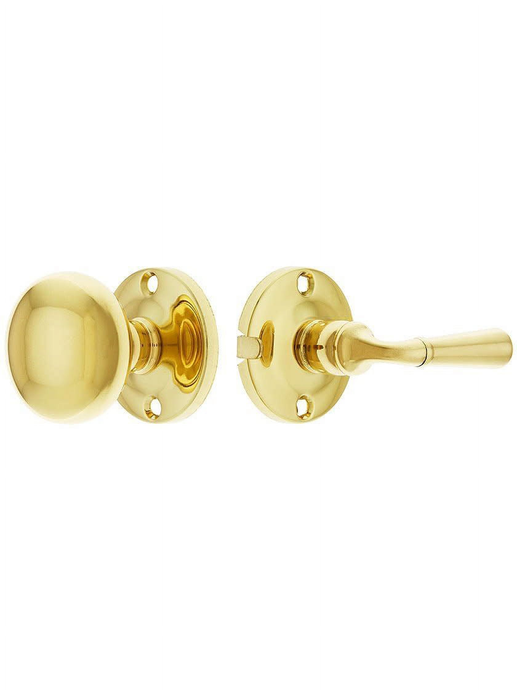 Deltana SDL980U3 Storm Door Latch; Round; Tubular Lock; Bright Brass Finish