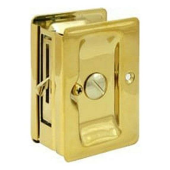 Deltana SDLA325CR003 Heavy Duty Pocket Lock; Adjustable; 3-1/4" x 2 1/4" Privacy; Lifetime Brass Finish