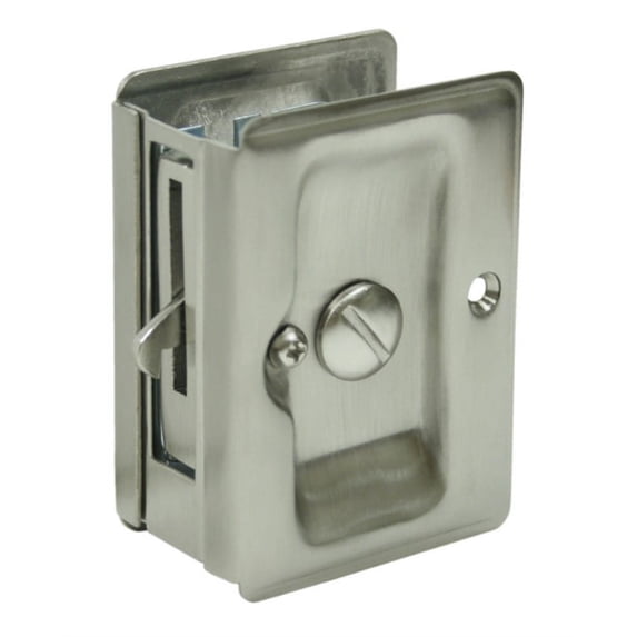 Deltana SDLA325U15 Heavy Duty Pocket Lock; Adjustable; 3-1/4" x 2 1/4" Privacy; Satin Nickel Finish