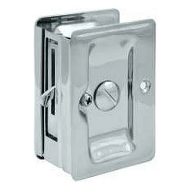 Deltana SDLA325U26 Heavy Duty Pocket Lock; Adjustable; 3-1/4" x 2 1/4" Privacy; Bright Chrome Finish