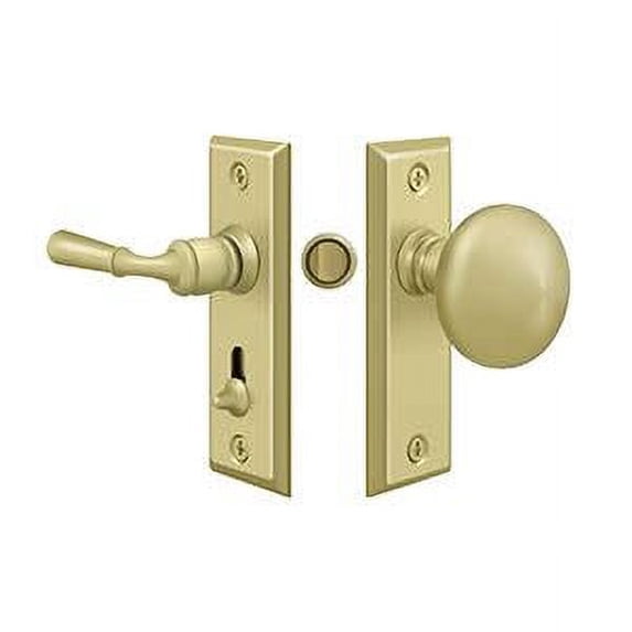 Deltana SDLS480U15 Storm Door Latch; Rectangular; Tubular Lock; Satin Nickel Finish