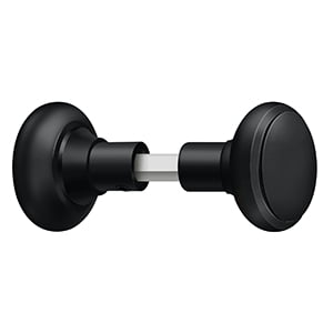 Deltana SDML334/KKU19 Accessory Knob Set for SDML334, Solid Brass in Paint Black