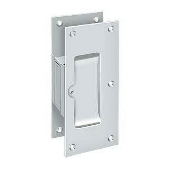 Deltana SDP60U26 Decorative Pocket Lock 6"; Passage; Bright Chrome Finish