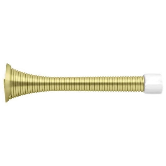 Deltana SDS375U3 3-3/4" Baseboard Door Bumper; Heavy Duty; Steel; Bright Brass Finish