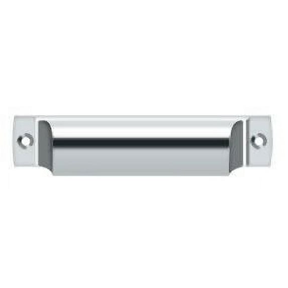 Deltana SHP40U26 Rectangular Shell Pull 4" in Polished Chrome