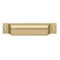 thumbnail image 1 of Deltana SHP40U4 Rectangular Shell Pull 4" in Brushed Brass, 1 of 2
