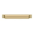 thumbnail image 1 of Deltana SHP70U4 Rectangular Shell Pull 7" in Brushed Brass, 1 of 2