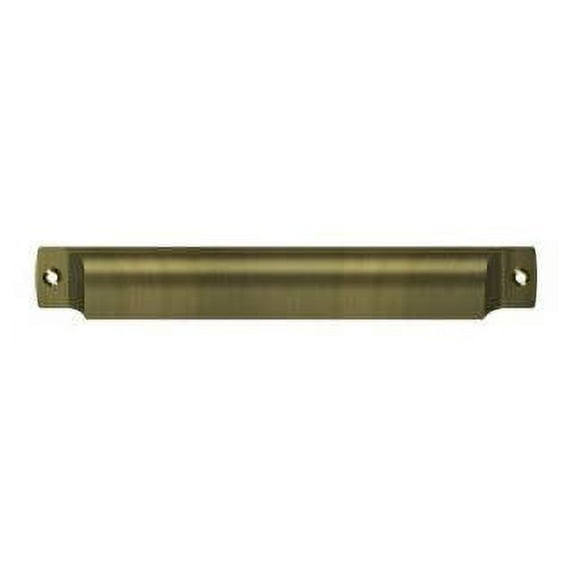 Deltana SHP70U5 Rectangular Shell Pull 7" in Antique Brass
