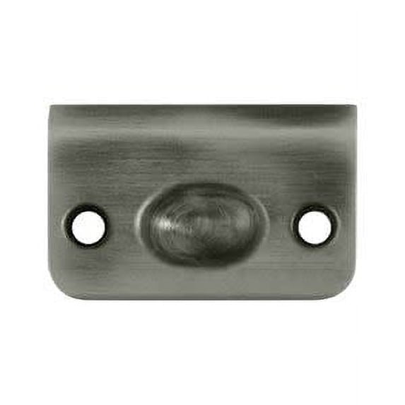 Deltana SPB349U15A Strike Plate for Ball Catch and Roller Catch; Antique Nickel Finish