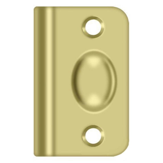Deltana SPB349U3 Strike Plate for Ball Catch and Roller Catch; Bright Brass Finish