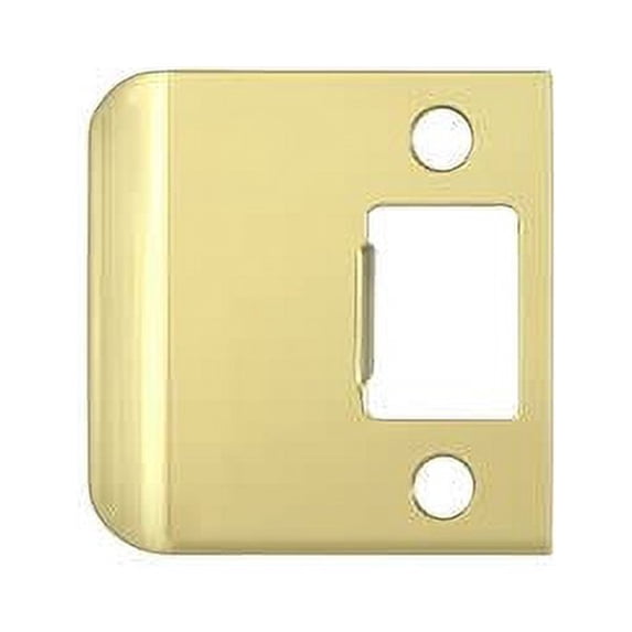 Deltana SPE225U3 Extended Lip Strike Plate; 2-1/4" Overall; Bright Brass Finish