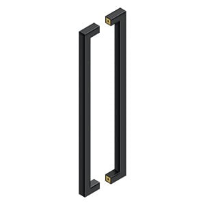 Deltana SSPBB2410U19 24" Contemporary Pulls, Back-To-Back in Paint Black