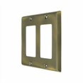 thumbnail image 1 of Deltana SWP4741U5 Switch Plate Cover 2 Rocker Antique Brass, 1 of 2