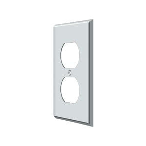 Deltana SWP4752U26 Switch Plate Cover 2 Receptacle Polished Chrome