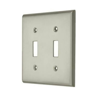 Deltana SWP4761U15 Switch Plate; Double Standard; Satin Nickel Finish
