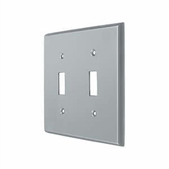Deltana SWP4761U26D Switch Plate; Double Standard; Satin Chrome Finish