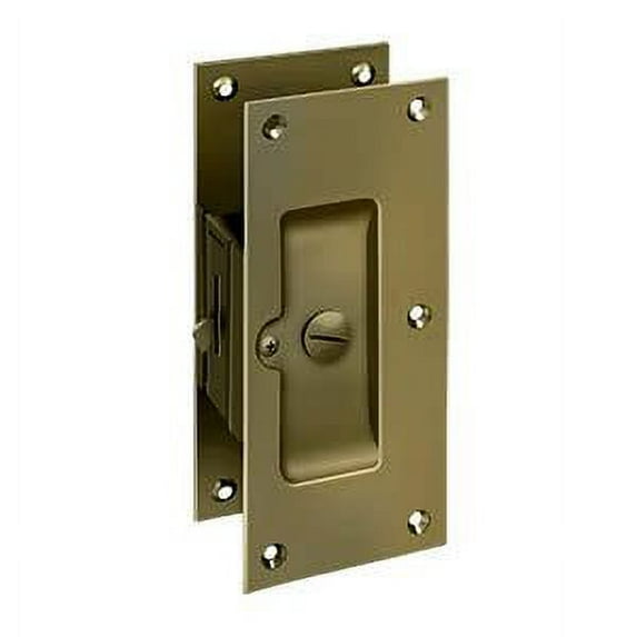 Deltana SDL60U5 6 in. Privacy Decorative Pocket Lock, Antique
