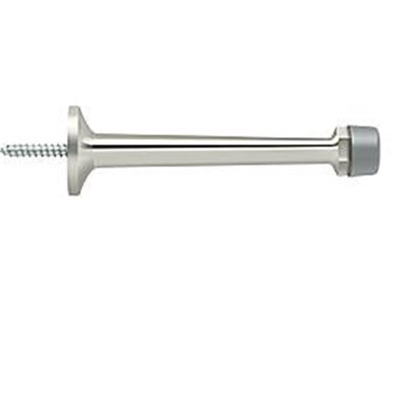 Deltana Solid Brass Baseboard Door Bumper - Polished Nickel