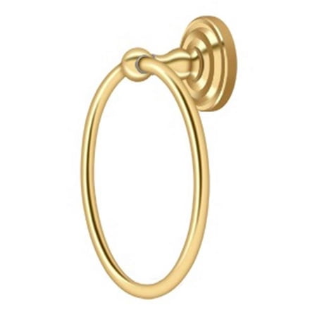 Deltana Solid Brass R Series Towel Ring - PVD Brass, 3.5 in.