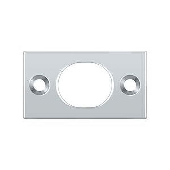 Deltana Sp6fb Solid Brass 1-3/4" X 1" Strike Plate For 6" Flush Bolt - Chrome