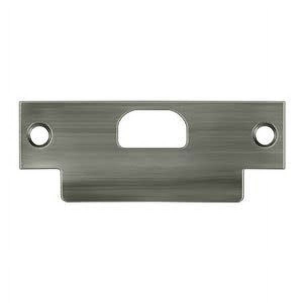 QCAA 304 Stainless Steel Extended Deadbolt Strike Plate - 4-7/8 Inch, Black, 2 Pack, Made In Taiwan