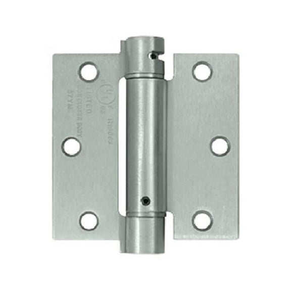 Deltana Spring Hinge Stainless Steel - Brushed Stainless - 3.5 x 3.5 in.