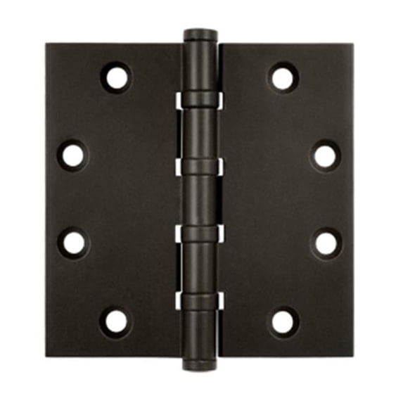 Deltana Square Ball Bearings Hinges - Oil Rubbed Bronze - Solid 4.5 x 4.5 in.