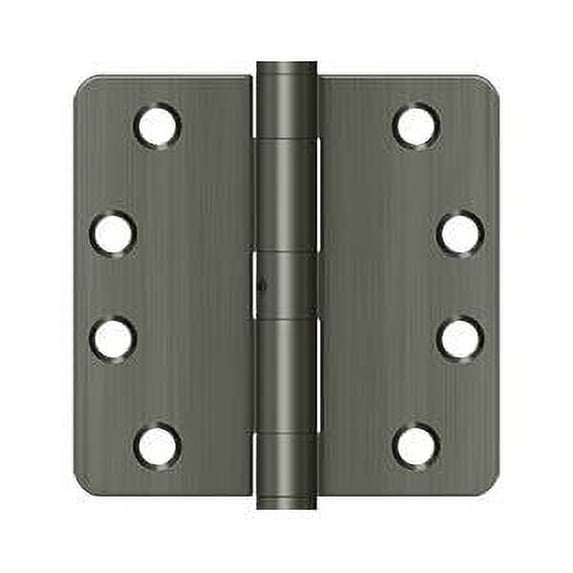 Deltana S44R4HDN15A 4" X 4" Plain Bearing 1/4" Radius Corners Mortise Hinge - Nickel