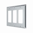 thumbnail image 1 of Deltana SWP4740U26 Triple Rocker Switch Plate, Bright Chrome - Solid, 1 of 2
