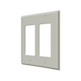 thumbnail image 1 of Double Rocker Transitional Switch Plate - Brushed Nickel, 1 of 2