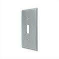 thumbnail image 1 of Single Toggle Transitional Switch Plate - Brushed Chrome, 1 of 2
