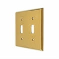 thumbnail image 1 of Double Toggle Transitional Switch Plate - PVD Polished Brass, 1 of 2