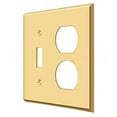 thumbnail image 1 of Deltana Swp4762 Modern Architectural 2 Gang Wall Switch Plate - Brass, 1 of 2