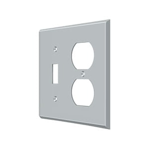 Deltana SWP4762U26D Modern Architectural 2 Gang Wall Switch Plate - Chrome