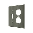 thumbnail image 1 of Deltana Swp4762 Modern Architectural 2 Gang Wall Switch Plate - Nickel, 1 of 3