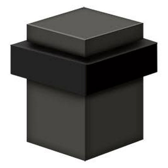 Deltana UFBS25U10B 2-1/2" Height Square Universal Floor Bumper Oil Rubbed Bronze