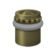 thumbnail image 1 of Deltana UFBP4505U5 1-5/8" Height Solid Brass Round Universal Floor Bumper / Door Stop -, 1 of 1