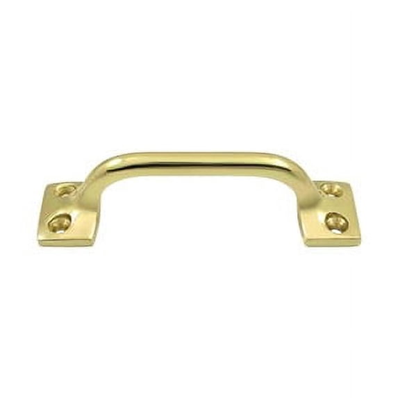 Deltana WP026U3 Pull; 4"; Bright Brass Finish