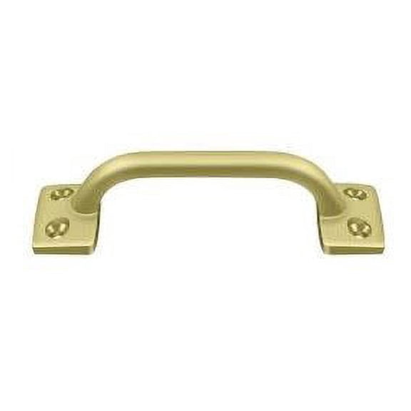 Deltana WP026U3-UNL Solid Brass Pull in Unlacquered Brass - 4 in.