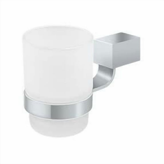 Deltana ZA2014-15 3-3/4" Height ZA Series Frost Glass Tumbler Set Satin Nickel
