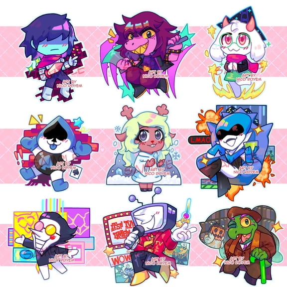 Deltarune, Different Design Double - sided Epoxy Keychain (1 keychain)