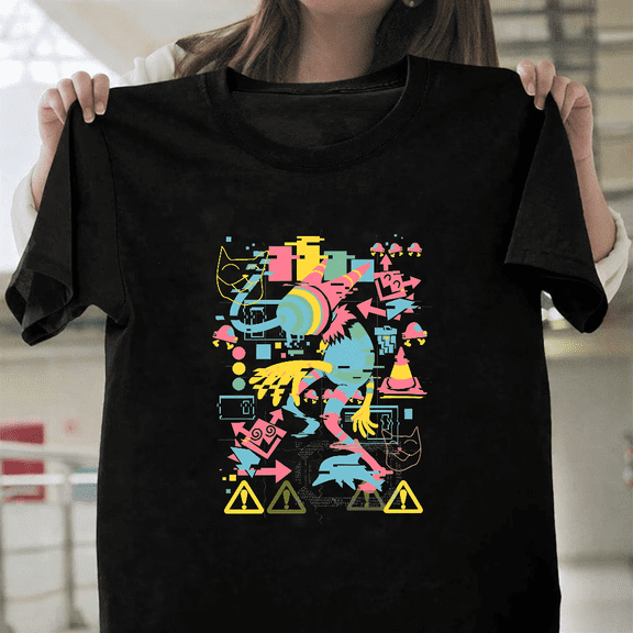 Deltarune Disruption Retro Pixel Inspired Video Game Fan Art Graphic Unisex T-Shirt, up to size 3XL.
