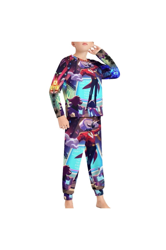 Deltarune Pajama Suit Sleepwear Long Sleeve Pants And Tops 2-Piece Paj Set Jams