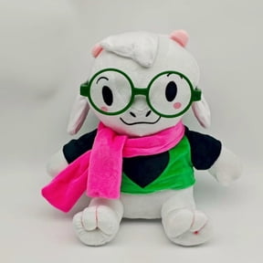 Deltarune Ralsei White Goat Plush Doll, Soft Game Stuffed Toy Gift for Game Fans
