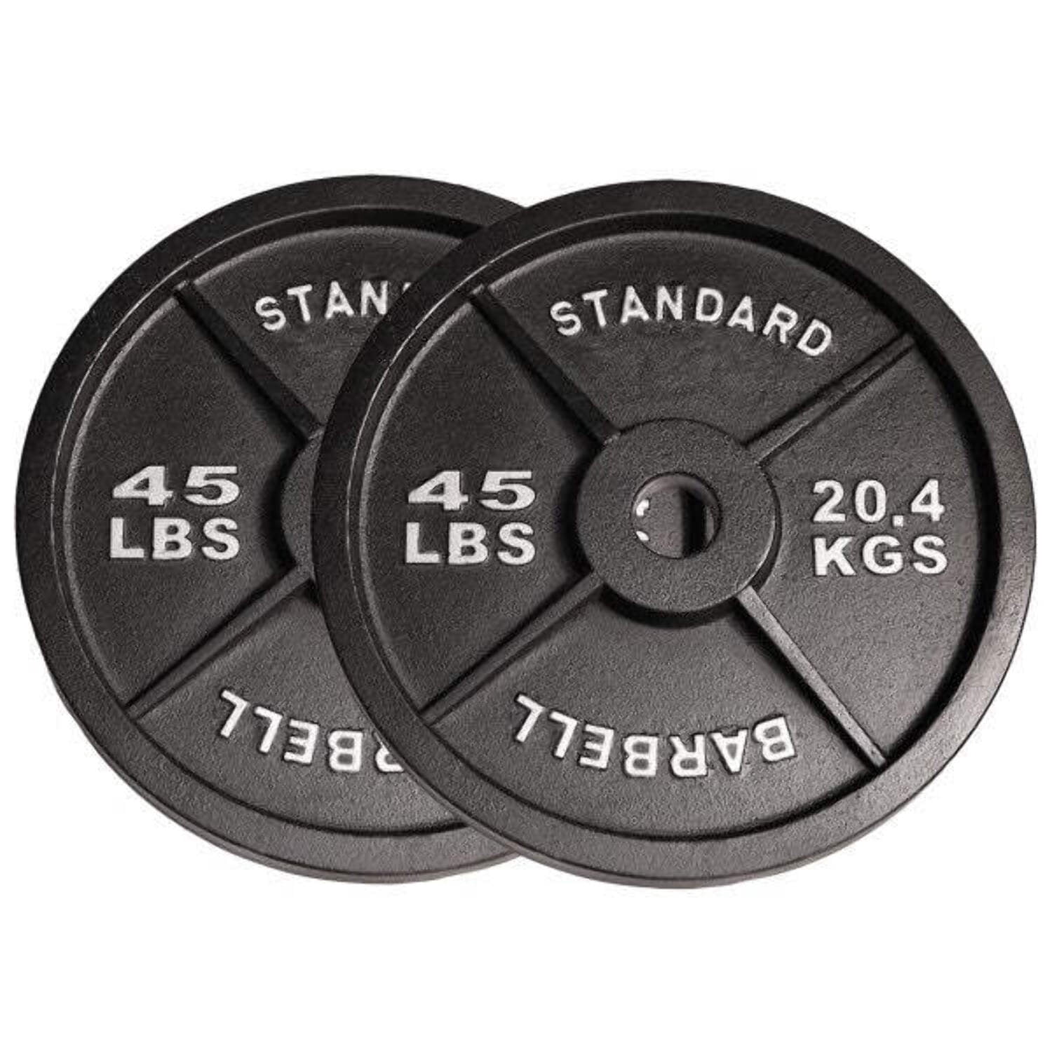 Deltech Fitness 45 lb Olympic Weight Plate Pair (OP-045) - Walmart.com