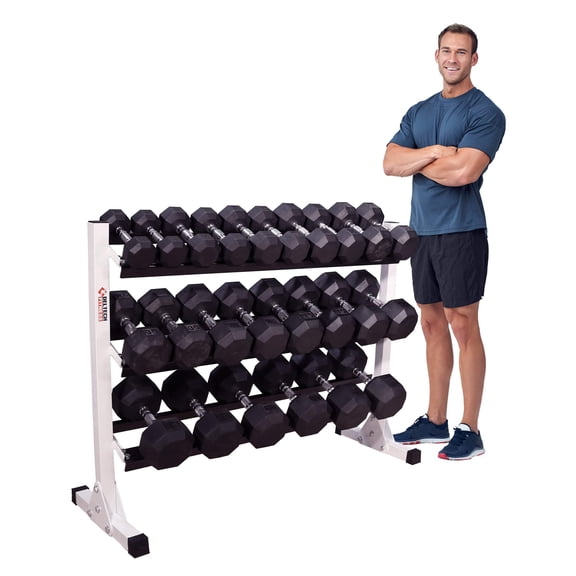 Deltech Fitness 55" Three Tier Dumbbell Rack (DF516)