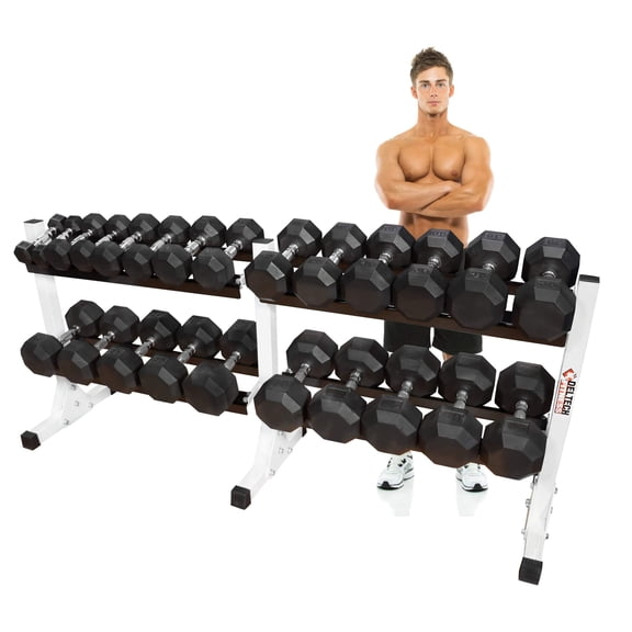 Deltech Fitness 6 Foot Two Tier Hex Dumbbell Rack