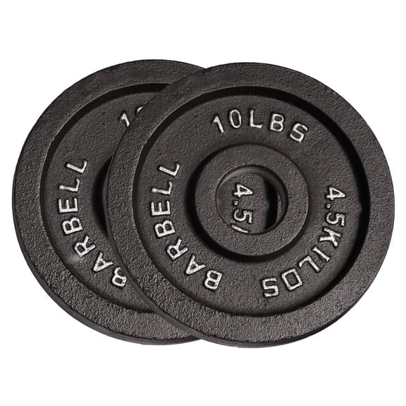 Deltech Fitness Pair 10 lb Olympic Plates Model #OP-010, Cast Iron