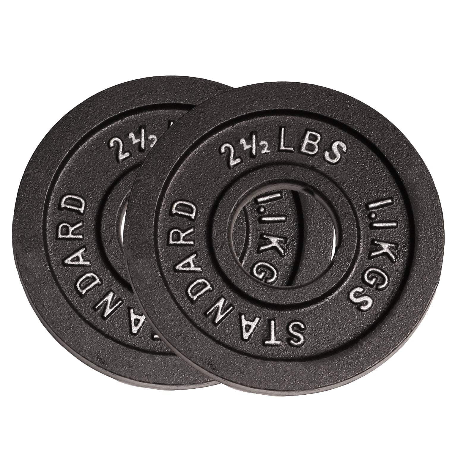 Deltech Fitness Pair 2-1/2 lb Olympic Plates Model #OP-0025, Cast Iron